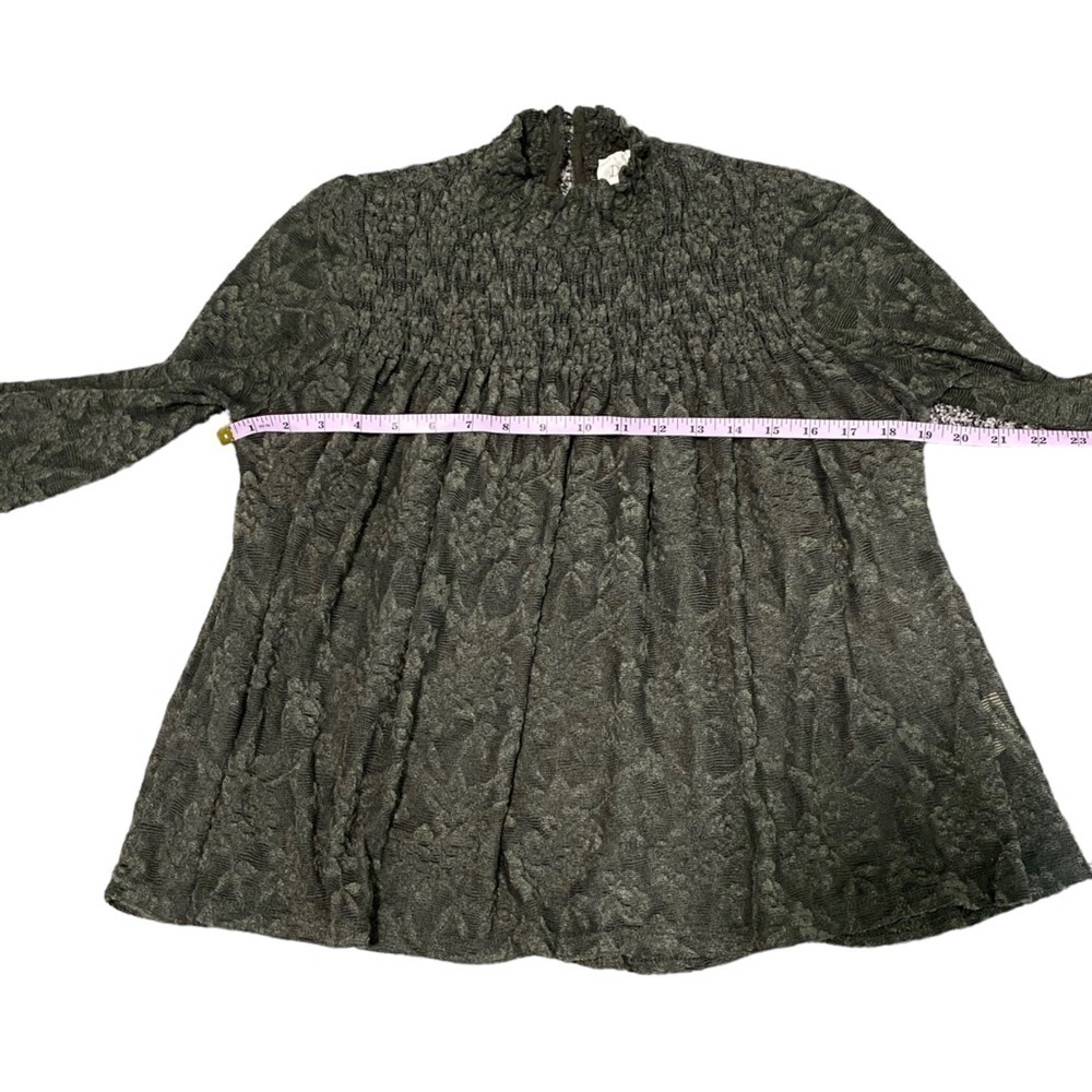 ANTHROPOLOGY - DELETTA‎ - SIZE XS -SHEER SMOCKED LOOSE KNIT TOP - A-LINE CUT B22 - Picture 6 of 9